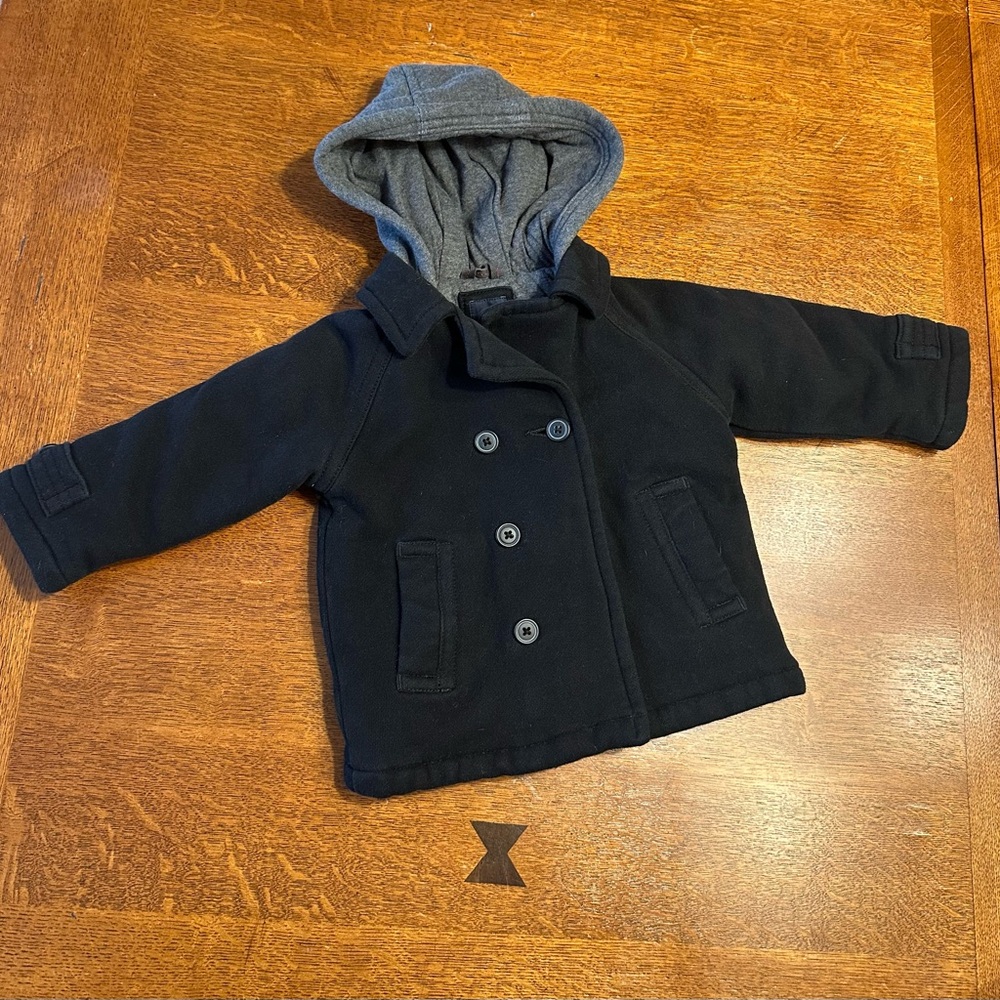 GAP Black and Gray Kids Pea Coat - Picture 1 of 4